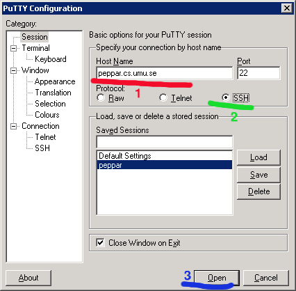 PuTTY : Software for your own computer :  : ITS : University of